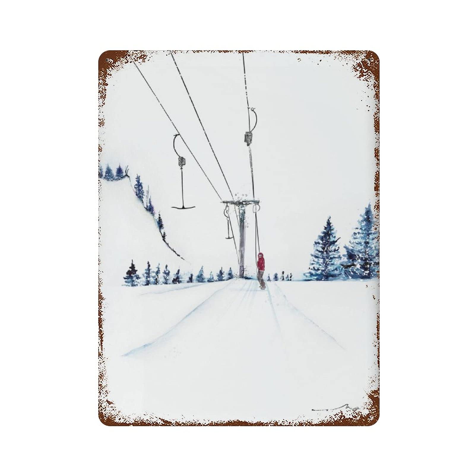 Vintage Tin Sign Ski Lift Snowboard Art Chairlift Watercolor Snowy Wall Decoration Country Farm Bathroom Garage Office Bar Cafe 20x30cm(7.8x11.8inch)
Vintage Tin Sign Ski Lift Snowboard Art Chairlift Watercolor Snowy Wall Decoration Country Farm Bathroom Garage Office Bar Cafe 20x30cm(7.8x11.8inch)
