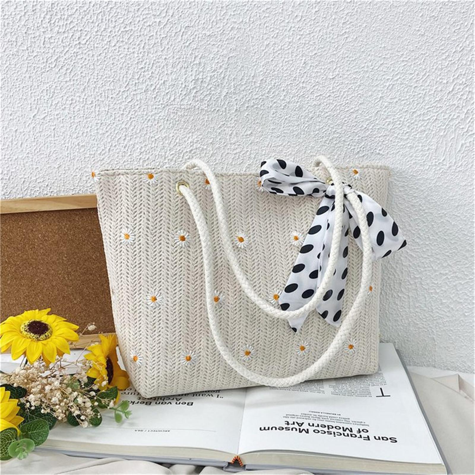 Summer Women Straw Woven Shoulder Bag Straw Bag Flower Embroidery Lace Beach Handbags Casual Ladies Large Capacity Totes Pouch білий
Summer Women Straw Woven Shoulder Bag Straw Bag Flower Embroidery Lace Beach Handbags Casual Ladies Large Capacity Totes Pouch білий