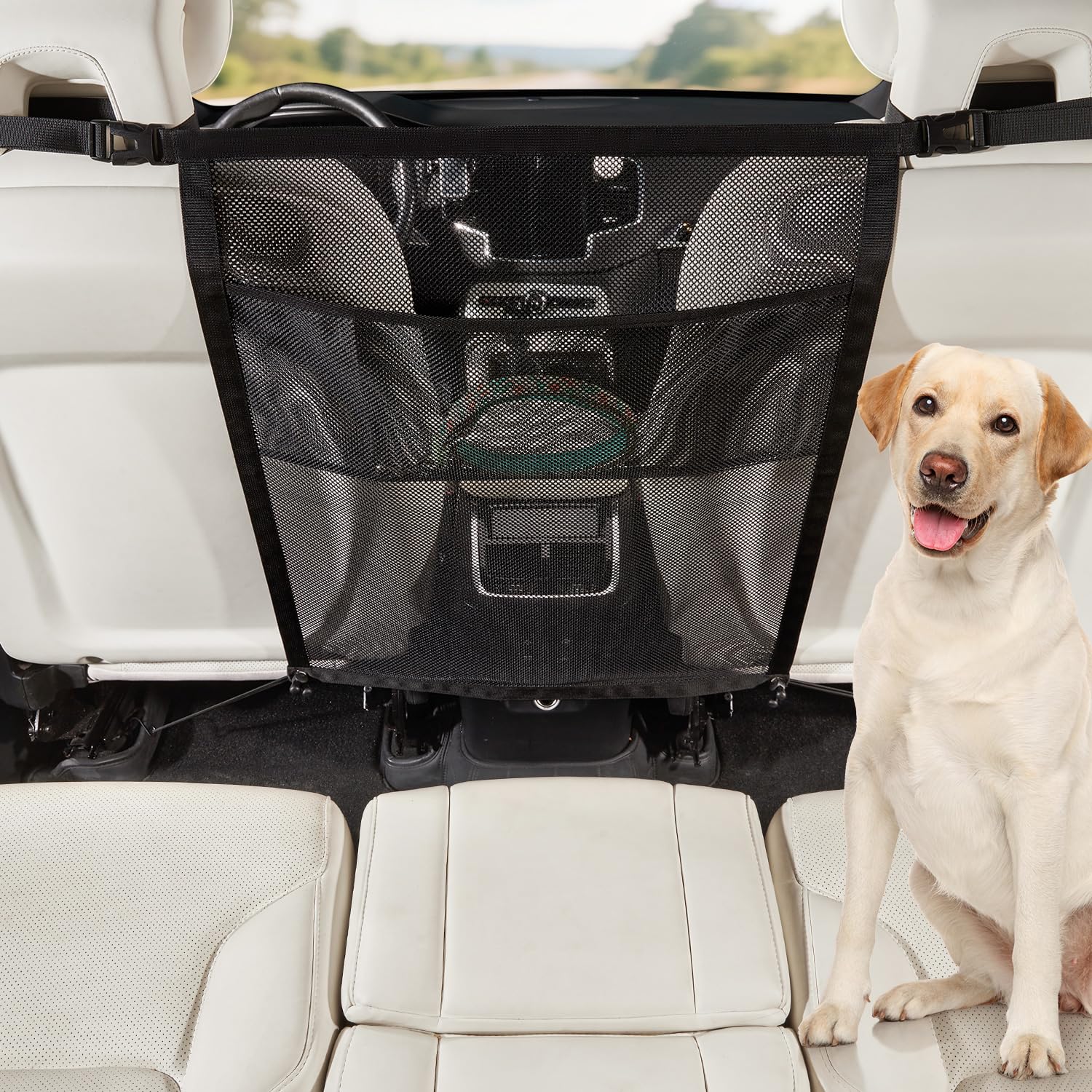 Car Pet Barrier, Fence, Dog Seat Fence, Net with Storage Pocket, Rear Seat Partition, Prevents Intrusion/Jumping Out, Easy Installation, Safety Net fo
Car Pet Barrier, Fence, Dog Seat Fence, Net with Storage Pocket, Rear Seat Partition, Prevents Intrusion/Jumping Out, Easy Installation, Safety Net fo