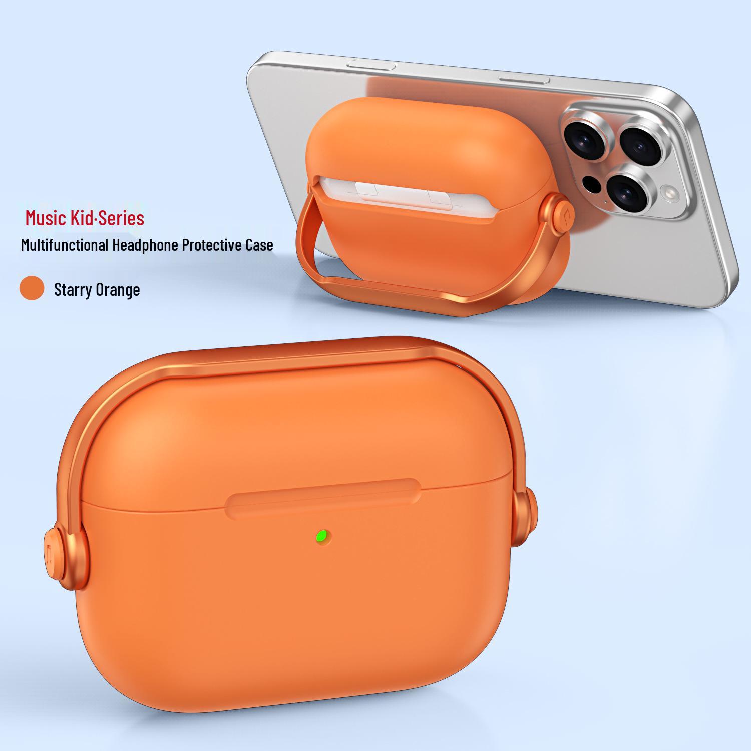 Защитный чехол для AirPods 4 Pro 2-го поколения с пряжкой и подставкой Airpods 4 (2024) оранжевый
Защитный чехол для AirPods 4 Pro 2-го поколения с пряжкой и подставкой Airpods 4 (2024) оранжевый