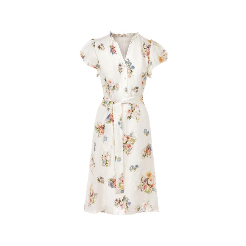 Lang Zi French Style Commuter Silk Blend Printed Midi Dress M
Lang Zi French Style Commuter Silk Blend Printed Midi Dress M