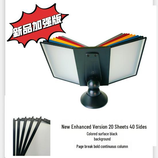 A4 Rotating Desktop Document Rack: 40-Page Flip-Over Display Stand & Loose-Leaf Photo Album Holder.
A4 Rotating Desktop Document Rack: 40-Page Flip-Over Display Stand & Loose-Leaf Photo Album Holder.