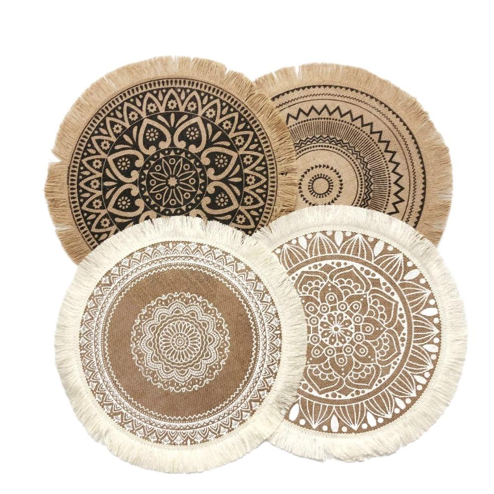 36/38cm Braided Place Mats Heat Resistant Cup Coaster Mat Vintage Round Placemat Dining Table B
36/38cm Braided Place Mats Heat Resistant Cup Coaster Mat Vintage Round Placemat Dining Table B
