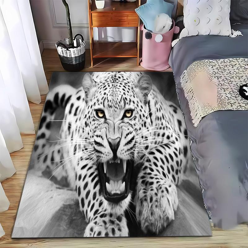Fierce Leopard Print Carpet with Striking Yellow Eyes in Black and White Style Suitable for use as an anti-slip for room and bedroom sofas 40x60cm( 15x23in )
Fierce Leopard Print Carpet with Striking Yellow Eyes in Black and White Style Suitable for use as an anti-slip for room and bedroom sofas 40x60cm( 15x23in )