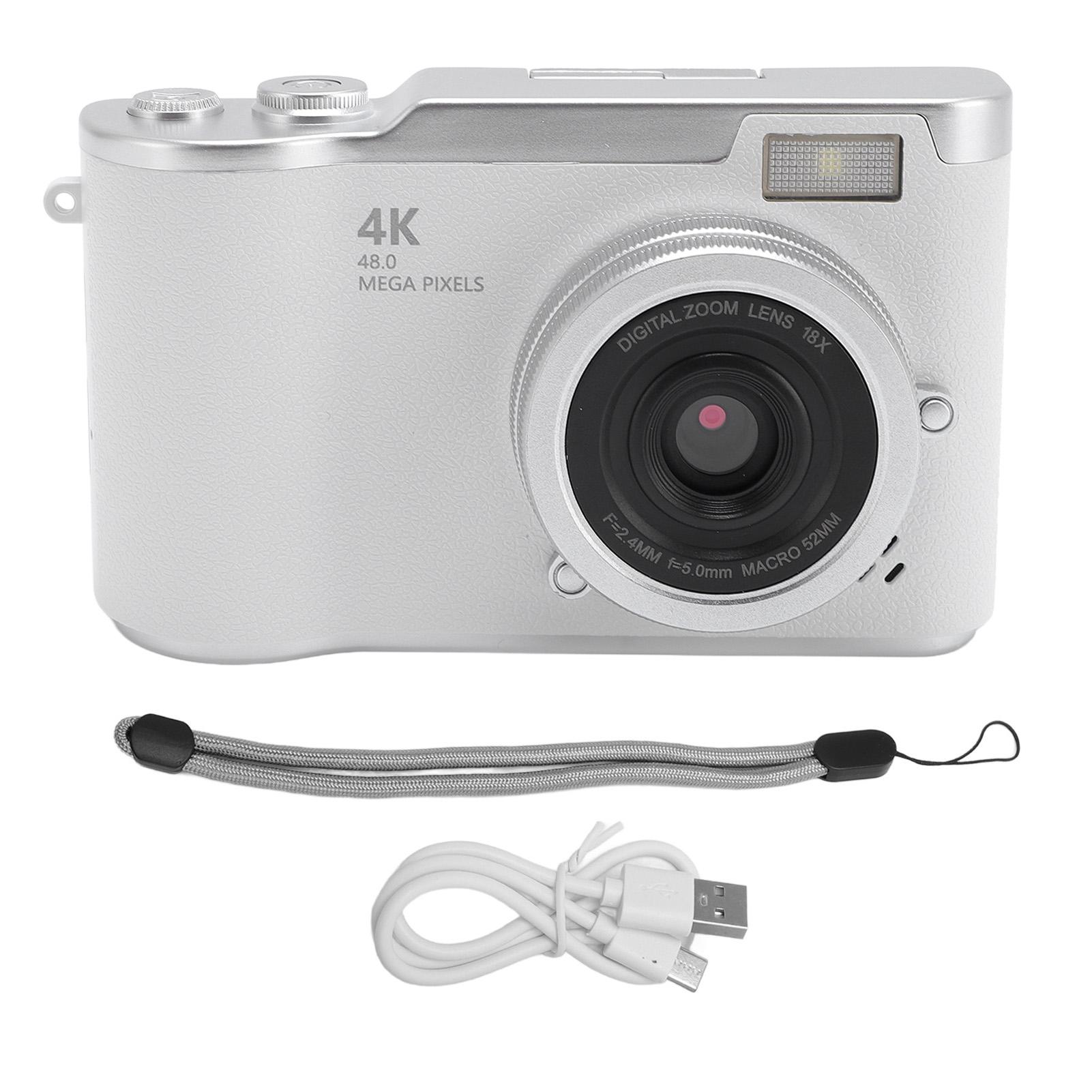 CCD Camera 2.4in Digital 48MP Portable Reversible Selfie 4K Video 18X Zoom for Home Outdoor White чорний
CCD Camera 2.4in Digital 48MP Portable Reversible Selfie 4K Video 18X Zoom for Home Outdoor White чорний