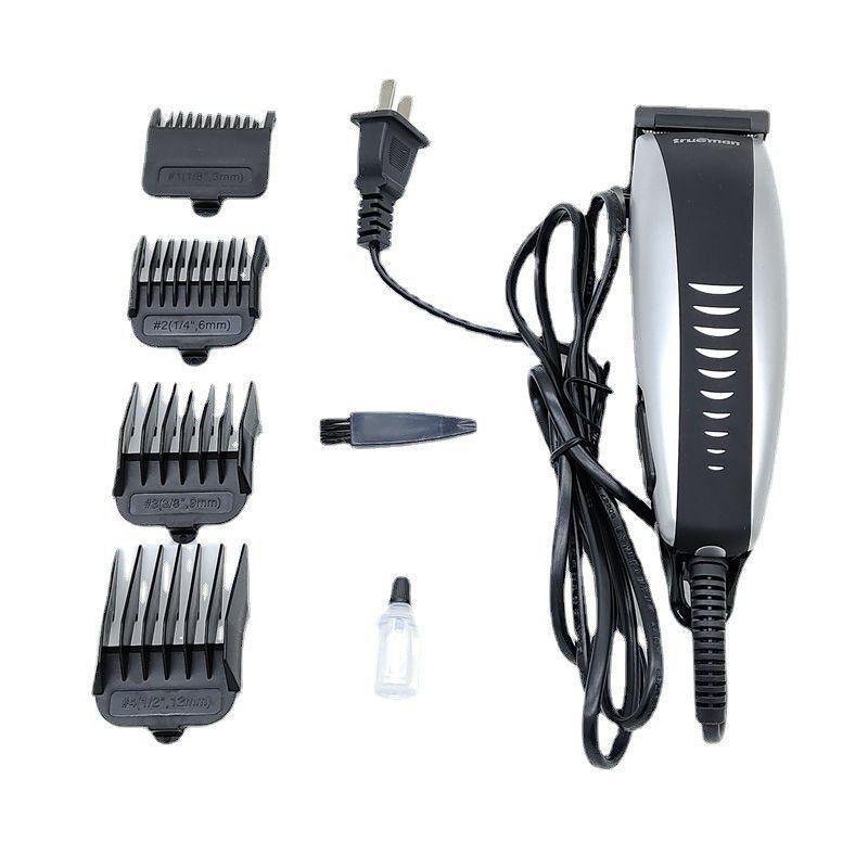 True Man 977A Electric Hair Clipper: Universal Plug-In Trimmer for Home and Barber Shop Use
True Man 977A Electric Hair Clipper: Universal Plug-In Trimmer for Home and Barber Shop Use