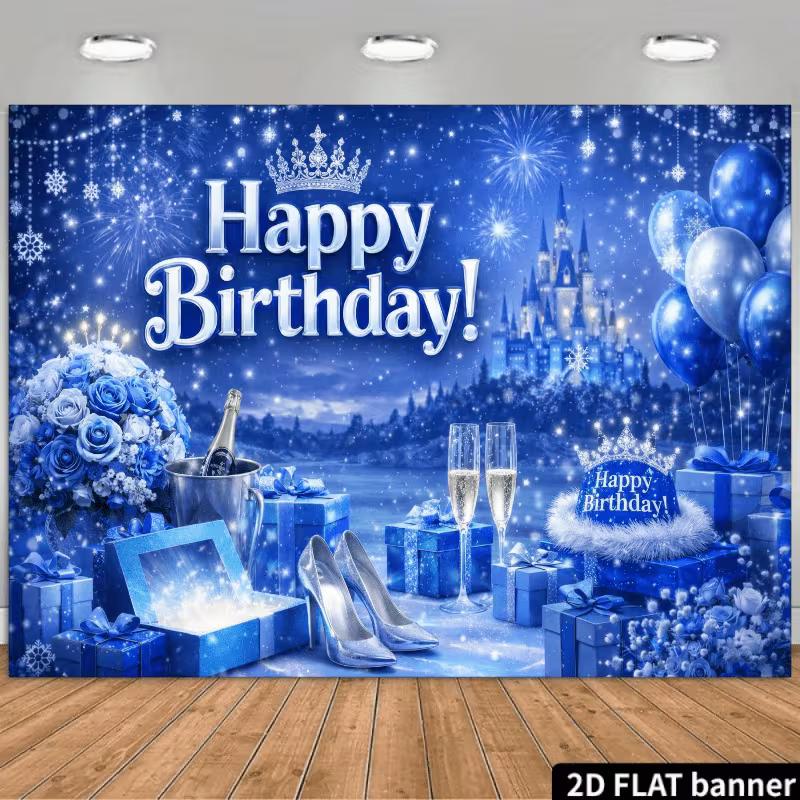 2D Birthday Background Blue Castle Silver High Heels Decor 47.2x31.5inch/120*80cm
2D Birthday Background Blue Castle Silver High Heels Decor 47.2x31.5inch/120*80cm
