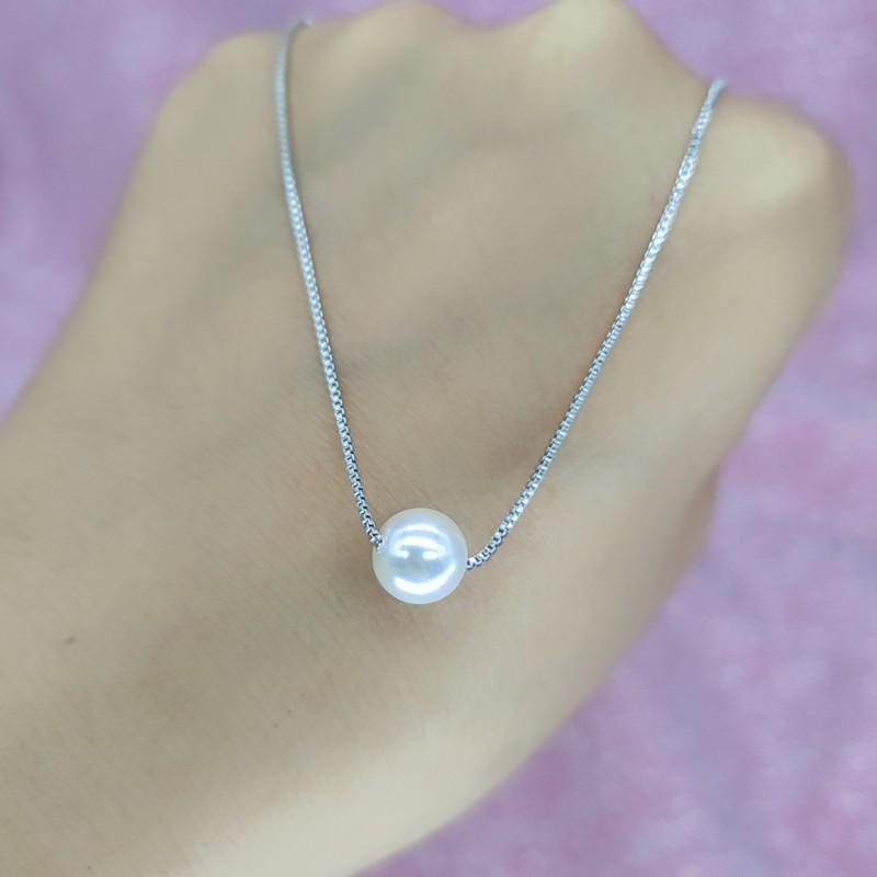 Элегантное ожерелье с подвеской из жемчуга на крестообразной цепочке для женщин