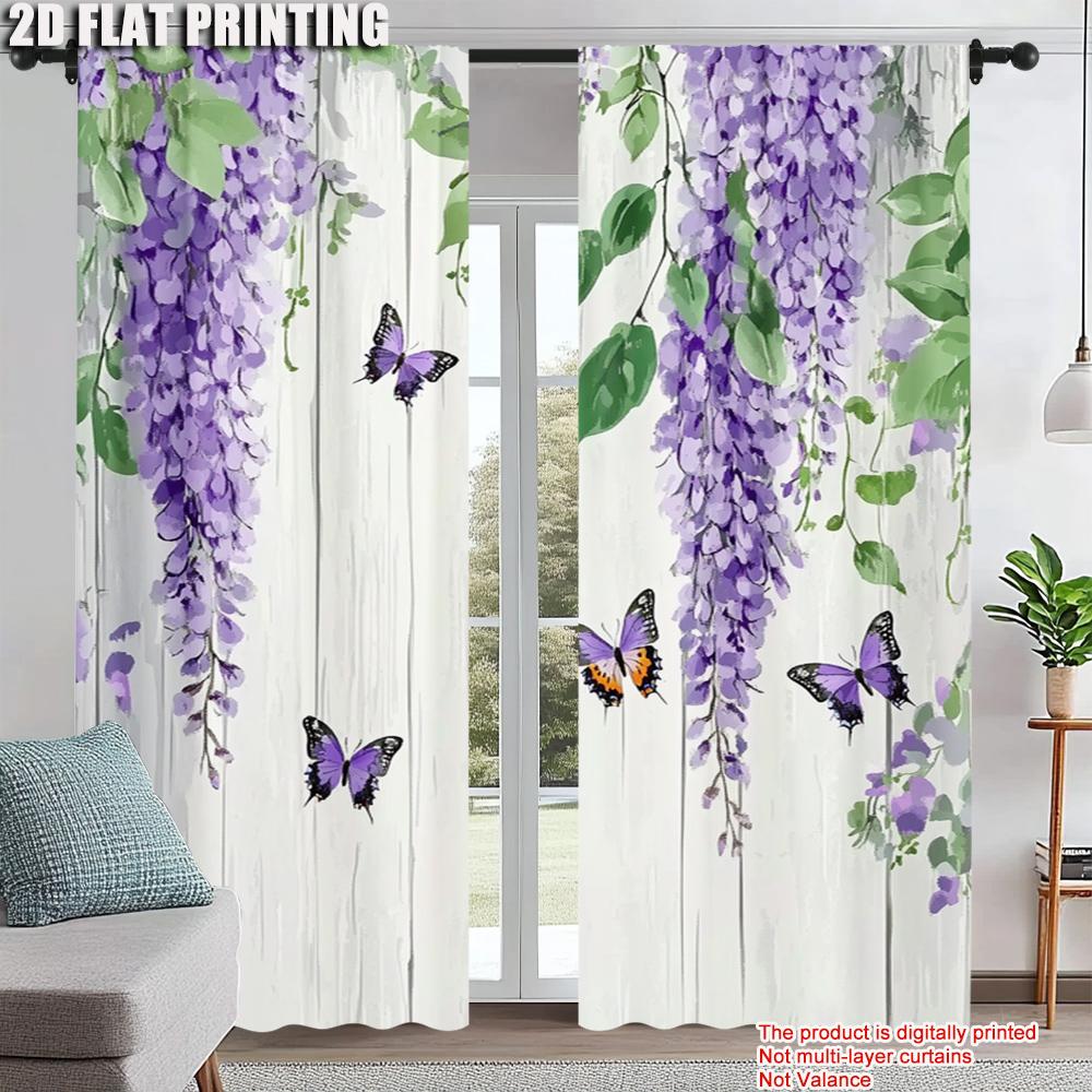 2Pc, Window Curtains Charming Wisteria And Butterfly Versatile Polyester,Without Electricity Summer Party Decorations For 53x116cm 2pc&Without mount
2Pc, Window Curtains Charming Wisteria And Butterfly Versatile Polyester,Without Electricity Summer Party Decorations For 53x116cm 2pc&Without mount