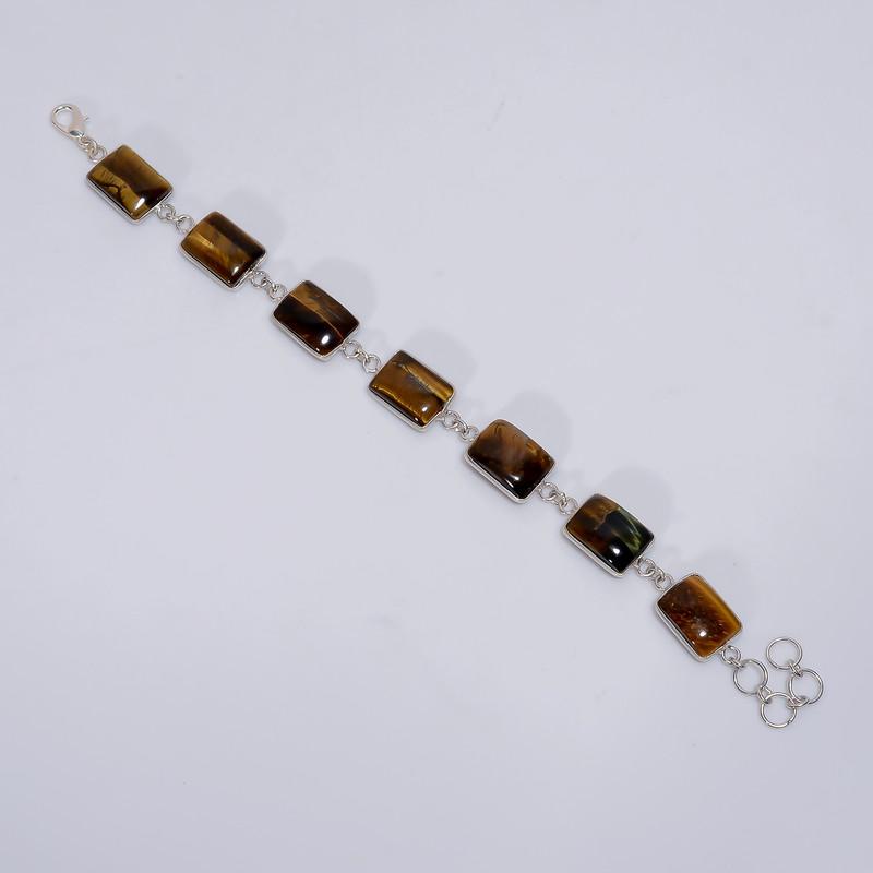 Dazzling Top Grade Qualite 100% Natural Tiger Eye Radiant Shape Ethnic Style Handmade Jewelry 925 Steling Silver Bracelet 7-8 WSJ-5197 7-8
Dazzling Top Grade Qualite 100% Natural Tiger Eye Radiant Shape Ethnic Style Handmade Jewelry 925 Steling Silver Bracelet 7-8 WSJ-5197 7-8