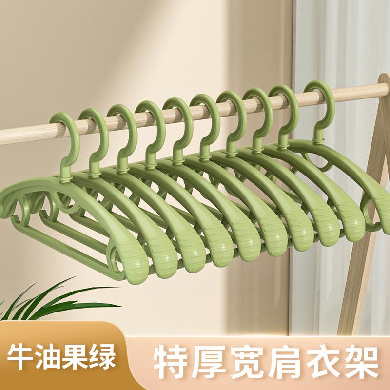 Утолщенная Нескользящая и Не оставляющая следов Вешалка Анти-уголок плеча Не может позволить себе собирать одежду, Подвешивать Нескользящая и Не повреждающая Одежду Сушилка Крючок зелёный