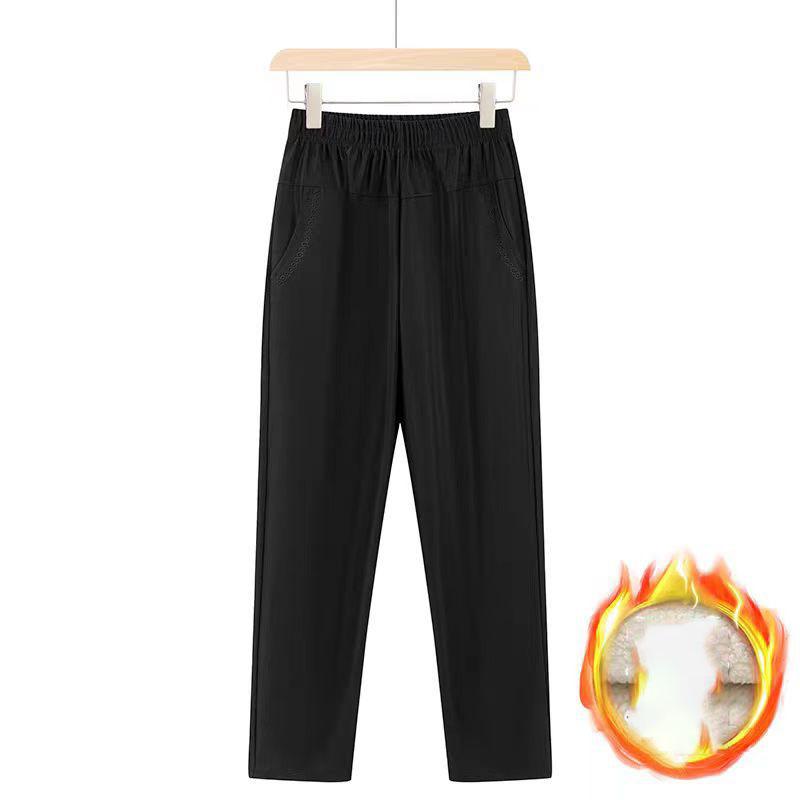 Женские брюки однотонные эластичные с высокой талией повседневные брюки осень зима женские прямые брюки матери длинные брюки L чёрный
Женские брюки однотонные эластичные с высокой талией повседневные брюки осень зима женские прямые брюки матери длинные брюки L чёрный