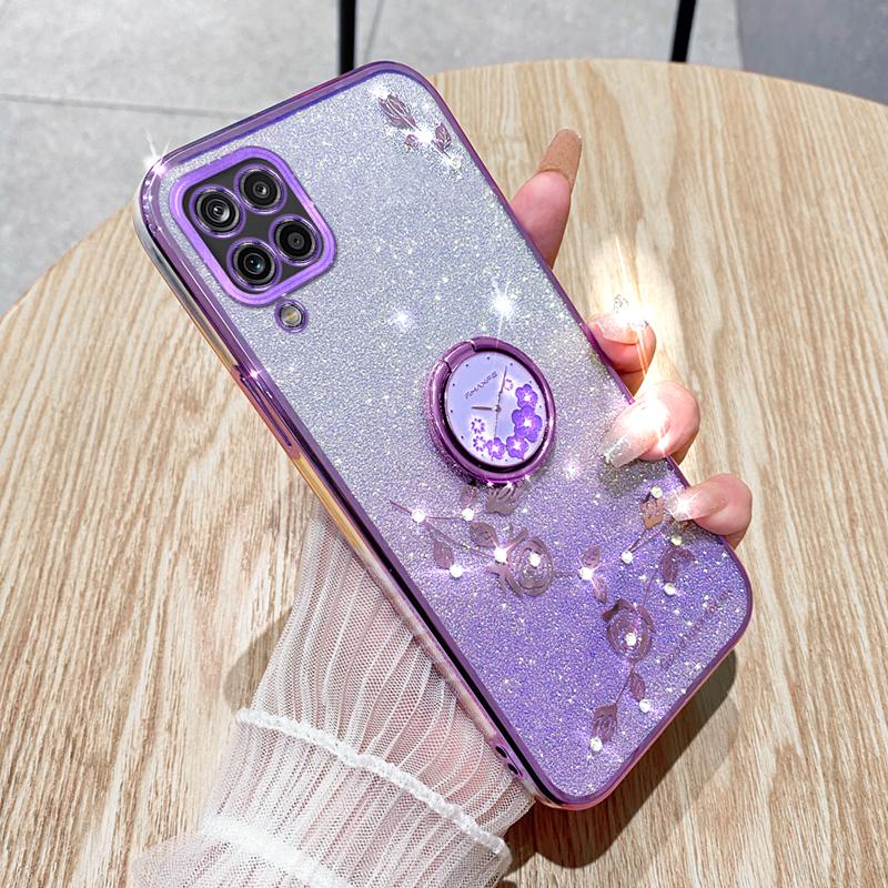 KADEM For Samsung Galaxy A42 5G Flower Rhinestone Decor TPU Cover Glitter Gradient Phone Case with Ring Kickstand Purple
KADEM For Samsung Galaxy A42 5G Flower Rhinestone Decor TPU Cover Glitter Gradient Phone Case with Ring Kickstand Purple