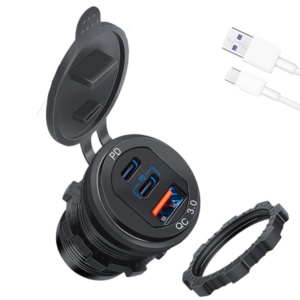 QC3.0+PD QC3.0 Автомобильное зарядное устройство, розетка для быстрой зарядки, адаптер 12 В/24 В, автомобильный мото-адаптер для автофургона Dual QC
QC3.0+PD QC3.0 Автомобильное зарядное устройство, розетка для быстрой зарядки, адаптер 12 В/24 В, автомобильный мото-адаптер для автофургона Dual QC