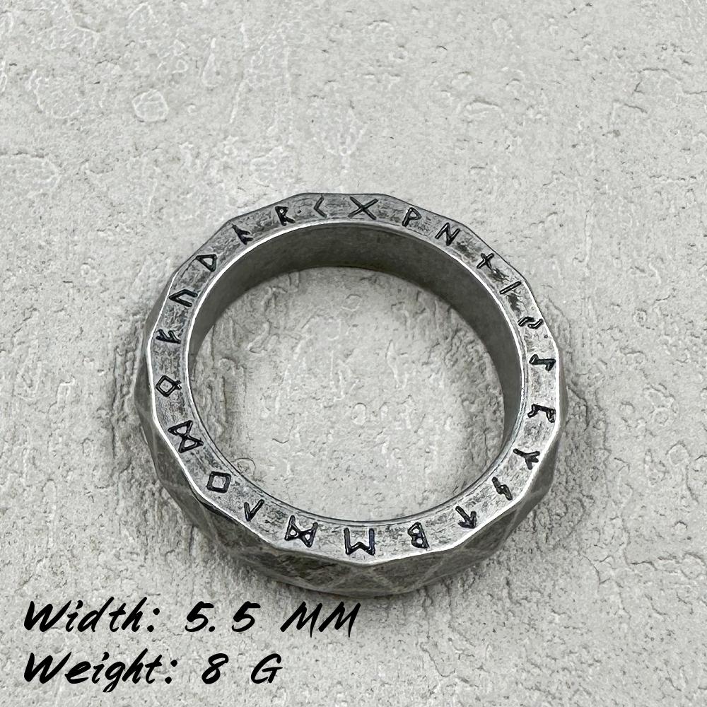 New Retro Viking Rune Ring For Men Women Simple 316L Stainless Steel Odin Letter Viking Rings Couple Amulet Gifts 13
New Retro Viking Rune Ring For Men Women Simple 316L Stainless Steel Odin Letter Viking Rings Couple Amulet Gifts 13