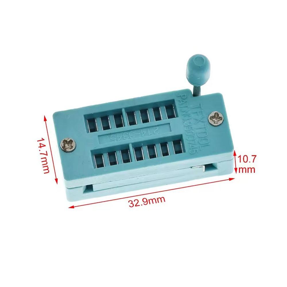 14 16 18 20 24 28 32 40 P Pin IC Lock Seat Zif 2.54 MM DIP Universal Test Solder Type Green Microcontroller Chip Testing Seat
14 16 18 20 24 28 32 40 P Pin IC Lock Seat Zif 2.54 MM DIP Universal Test Solder Type Green Microcontroller Chip Testing Seat