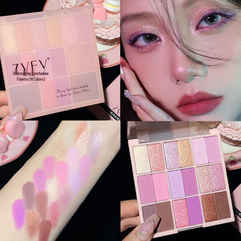 ZVEV Korean Eighteen-Color Luminous Eyeshadow Palette with Matte & Shimmer Shades for Beginners 1.8g x 18 Shades
ZVEV Korean Eighteen-Color Luminous Eyeshadow Palette with Matte & Shimmer Shades for Beginners 1.8g x 18 Shades
