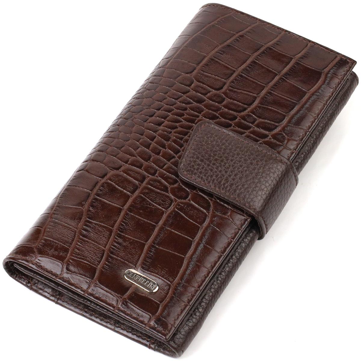 Містке вертикальне чоловіче портмоне з натуральної шкіри з тисненням під крокодила CANPELLINI 21837 Коричневий
Містке вертикальне чоловіче портмоне з натуральної шкіри з тисненням під крокодила CANPELLINI 21837 Коричневий