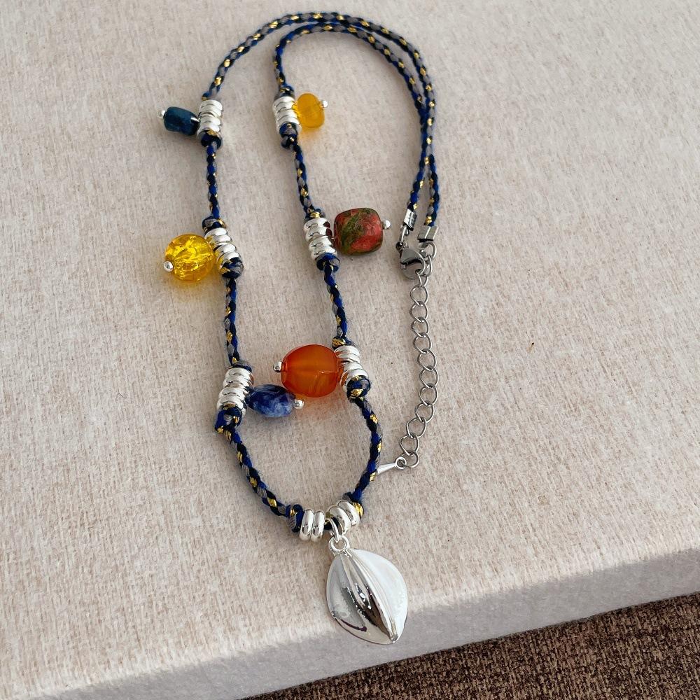 Women Elegant Necklaces Two Tone Rope Sweater Chain Choker Exquisite Irregular Natural Stone Faux Pearl Bead Pendant Jewelry лист
Women Elegant Necklaces Two Tone Rope Sweater Chain Choker Exquisite Irregular Natural Stone Faux Pearl Bead Pendant Jewelry лист