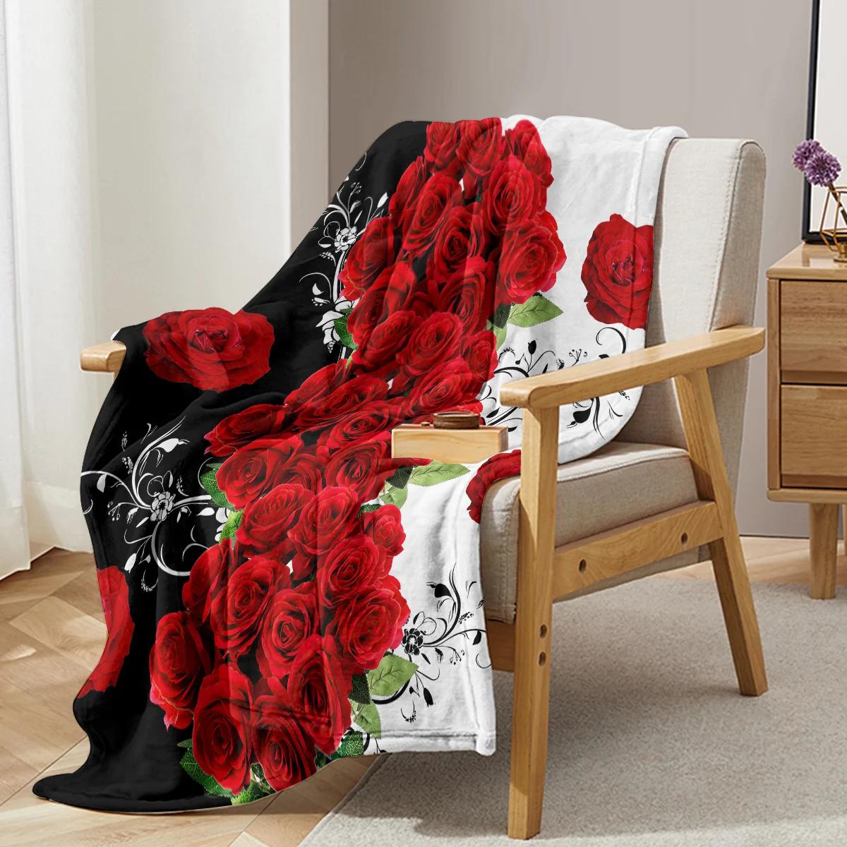 3D Red Roses Floral Fashion Blanket Black White Splice Pattern Warm Cozy Soft Throw Fashion Blanket for All Season for Couch Sofa Bed 75x90cm
3D Red Roses Floral Fashion Blanket Black White Splice Pattern Warm Cozy Soft Throw Fashion Blanket for All Season for Couch Sofa Bed 75x90cm
