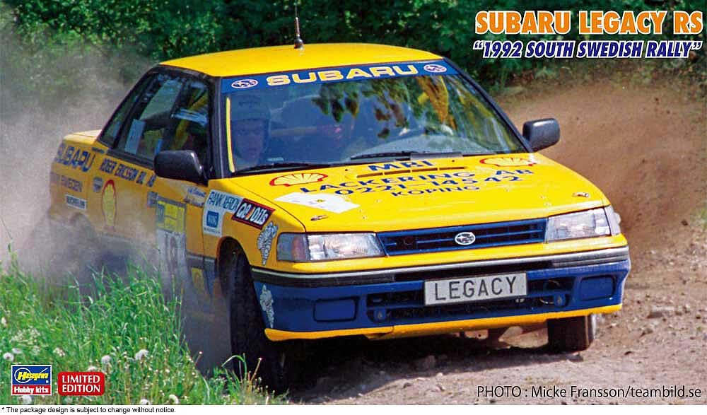 Hasegawa Subaru Legacy RS 1992 Southern Swedish Rally Plastic Model Kit 20602 1/24
Hasegawa Subaru Legacy RS 1992 Southern Swedish Rally Plastic Model Kit 20602 1/24