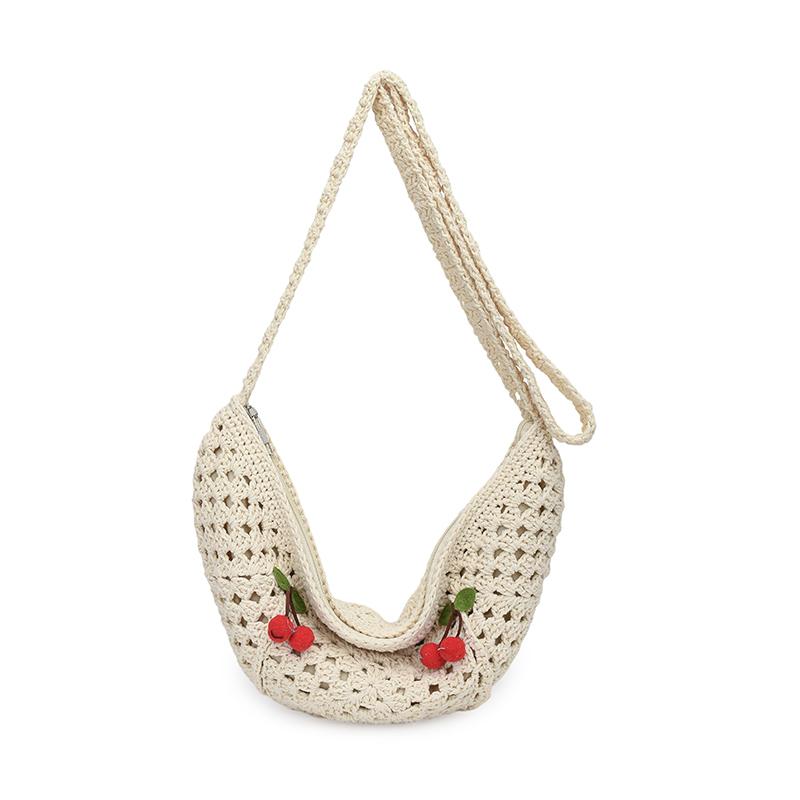 New Sweet Crochet Women s Crossbody Bag Fashion Boho Woven Shoulder Purse for Ladies Cherry & Granny Square Pattern Crescent Bag бежевый
New Sweet Crochet Women s Crossbody Bag Fashion Boho Woven Shoulder Purse for Ladies Cherry & Granny Square Pattern Crescent Bag бежевый