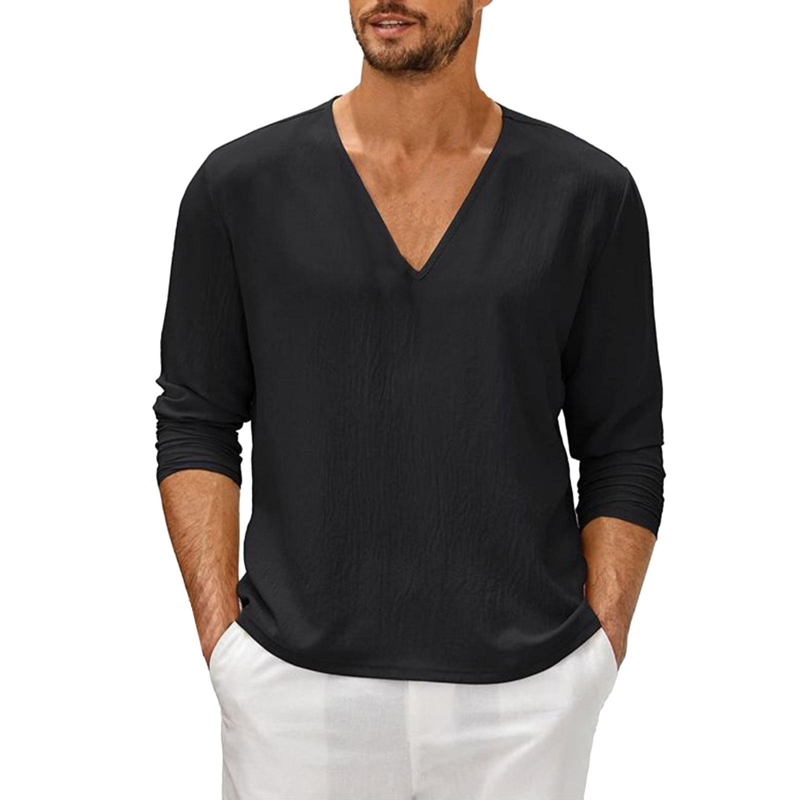 Summer British Men s Shirt Solid Color Collage Pullover Long Sleeve Trendy Collar Casual V-neck Men s Blouse L чорний
Summer British Men s Shirt Solid Color Collage Pullover Long Sleeve Trendy Collar Casual V-neck Men s Blouse L чорний