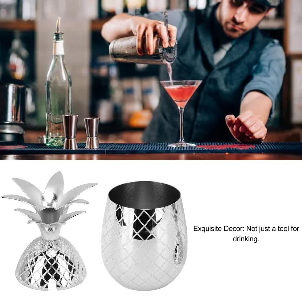 With Lid Pineapple Cup 500ml Drinking Tumbler Easy to Clean Cocktail Shaker Bar Party срібний
With Lid Pineapple Cup 500ml Drinking Tumbler Easy to Clean Cocktail Shaker Bar Party срібний