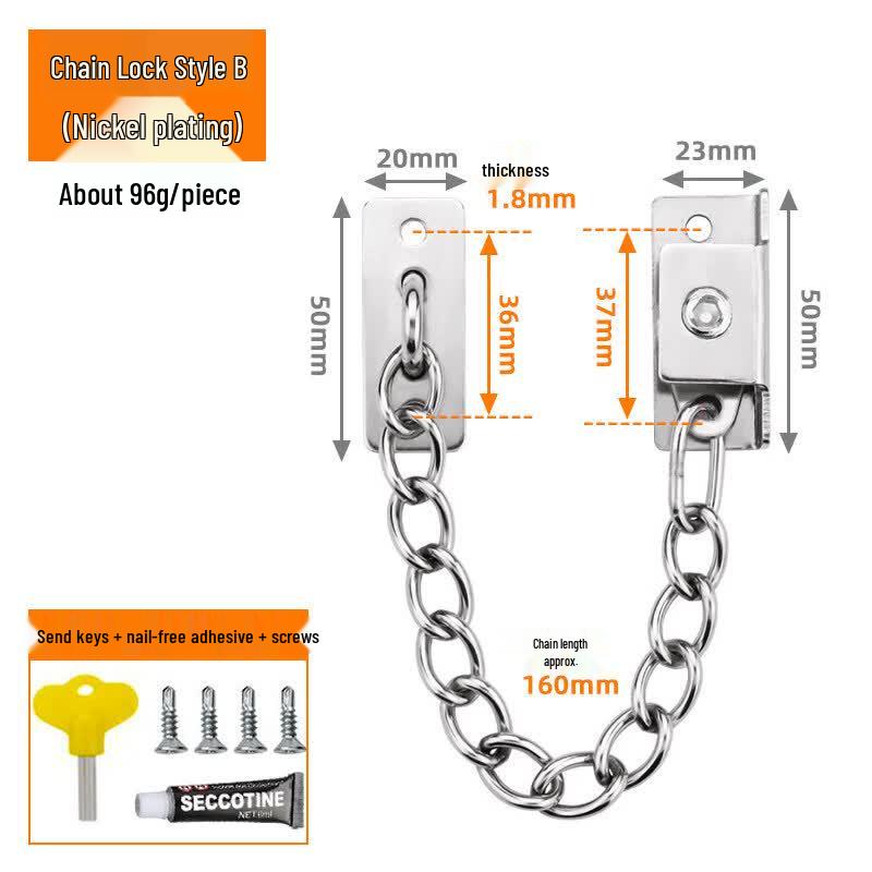 Window Security Chain Lock Set
Window Security Chain Lock Set