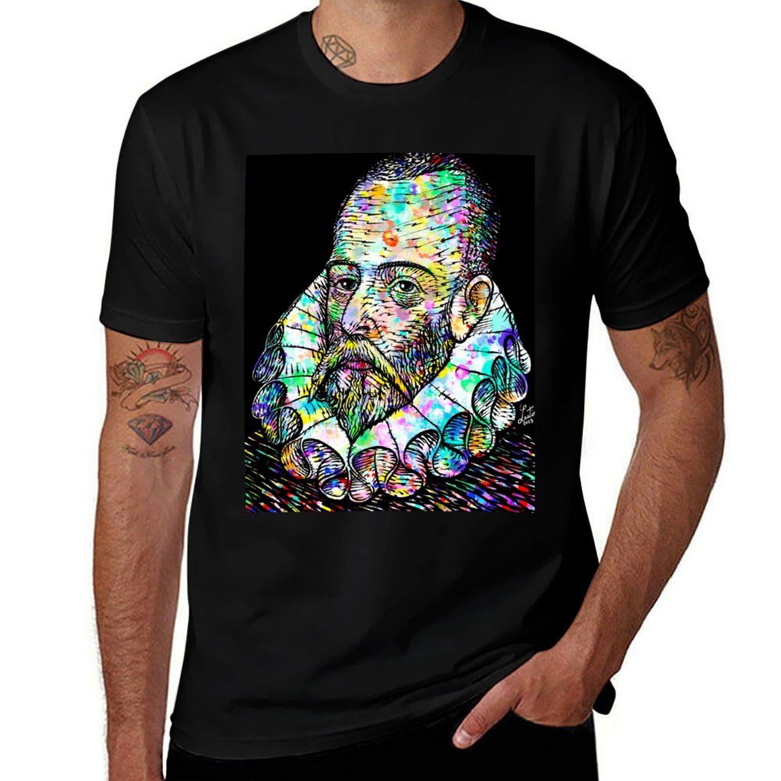MIGUEL DE CERVANTES ink and watercolor portrait T-Shirt baggy shirts graphics Short sleeve tee Blouse mens shirts graphic tee 4XL
MIGUEL DE CERVANTES ink and watercolor portrait T-Shirt baggy shirts graphics Short sleeve tee Blouse mens shirts graphic tee 4XL