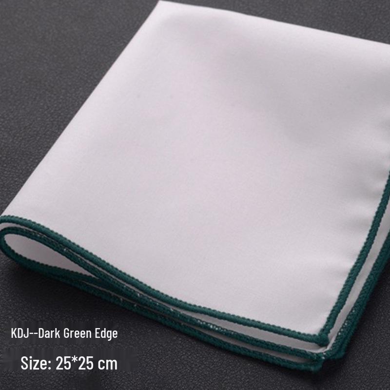 Men s White Pocket Square with 7-Color Edge for Formal Suit or Evening Wear
Men s White Pocket Square with 7-Color Edge for Formal Suit or Evening Wear