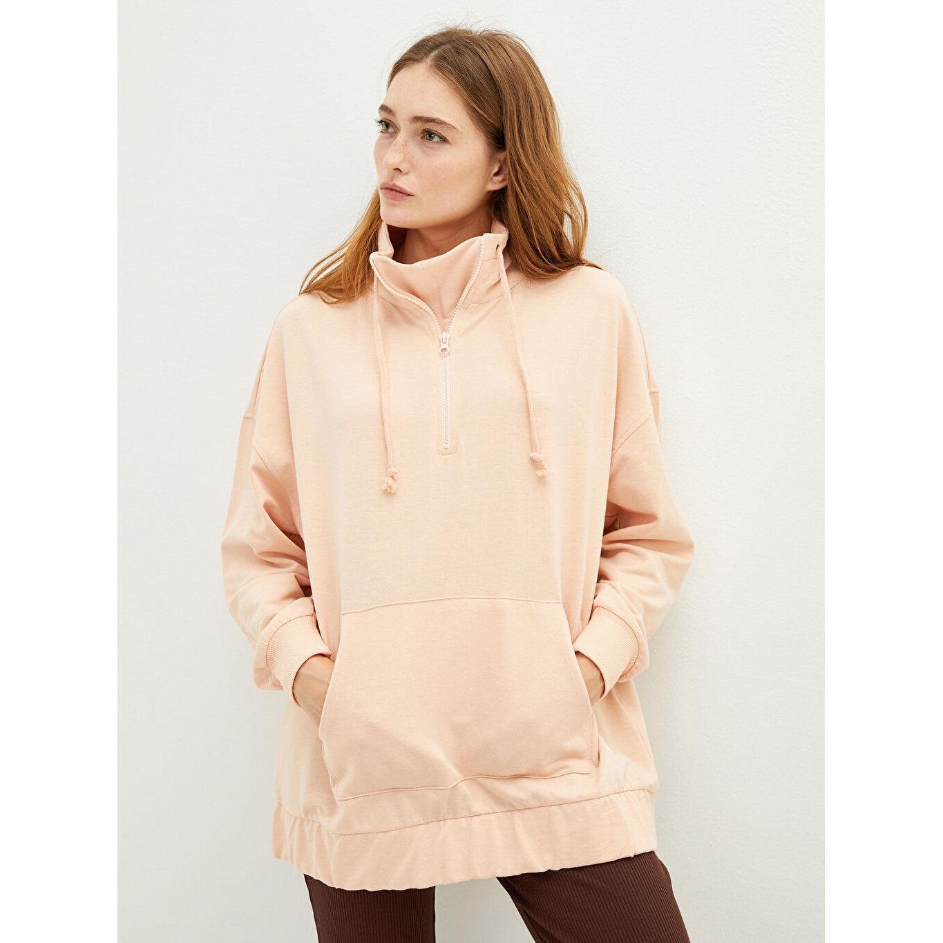 LCW CASUAL Прямая женская толстовка с длинным рукавом и воротником-стойкой розового цвета
LCW CASUAL Прямая женская толстовка с длинным рукавом и воротником-стойкой розового цвета