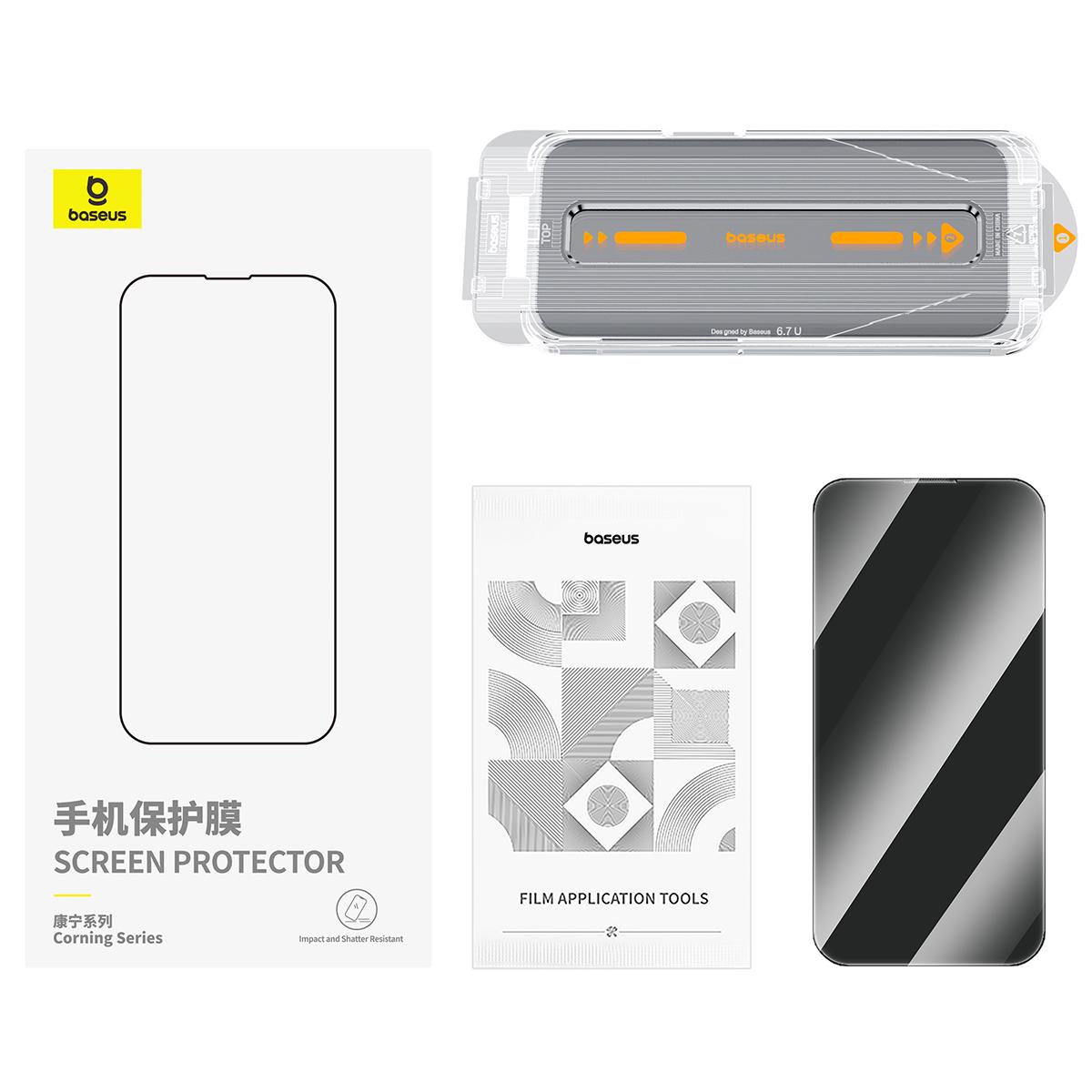 BASEUS For iPhone 16 Pro Max Anti-Spy Screen Protector Full Cover Tempered Glass Film (With Dust Filter) As Shown A
BASEUS For iPhone 16 Pro Max Anti-Spy Screen Protector Full Cover Tempered Glass Film (With Dust Filter) As Shown A