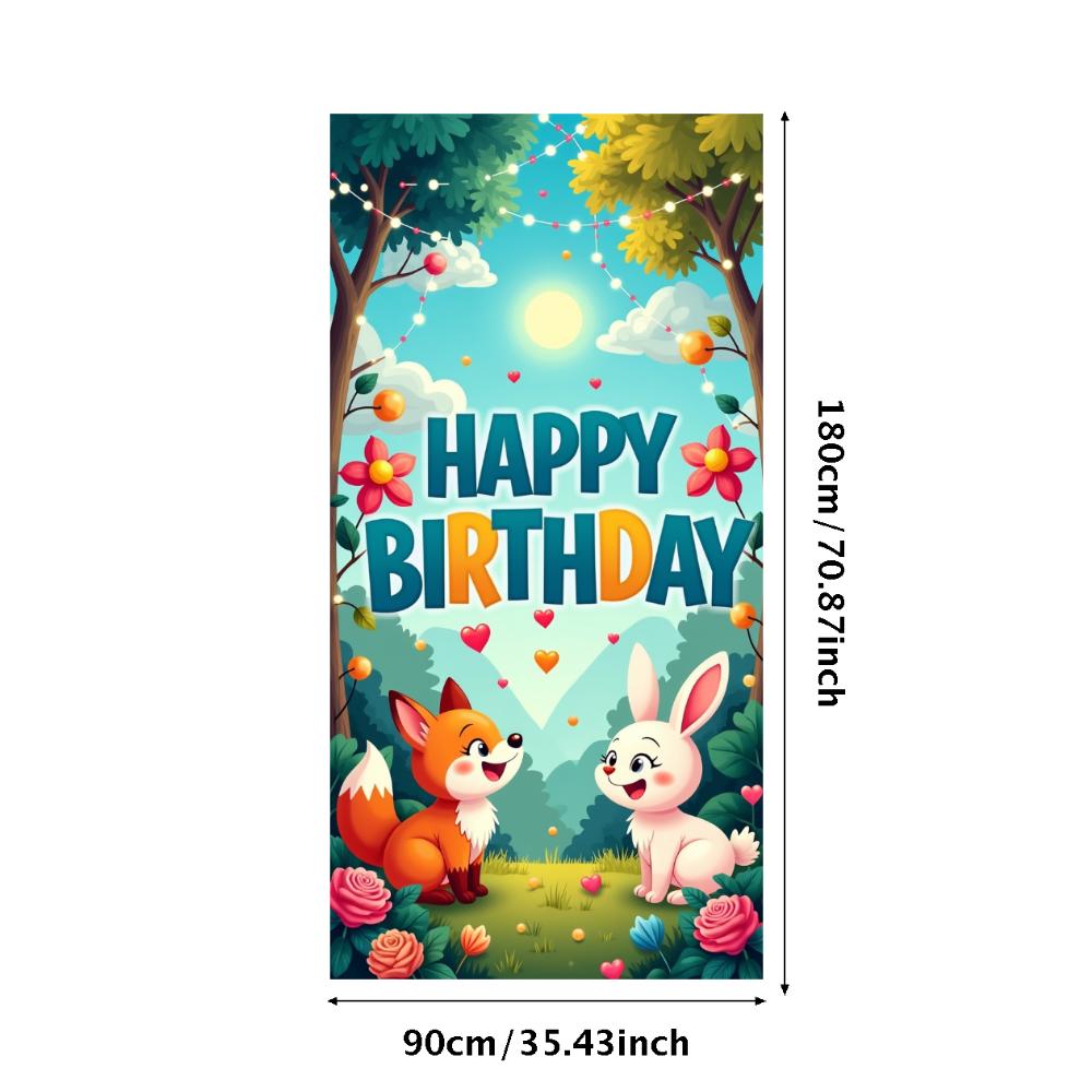 Colorful Background Photography Rabbit Fox Kids Celebration Birthday Backdrop for Photography
Colorful Background Photography Rabbit Fox Kids Celebration Birthday Backdrop for Photography