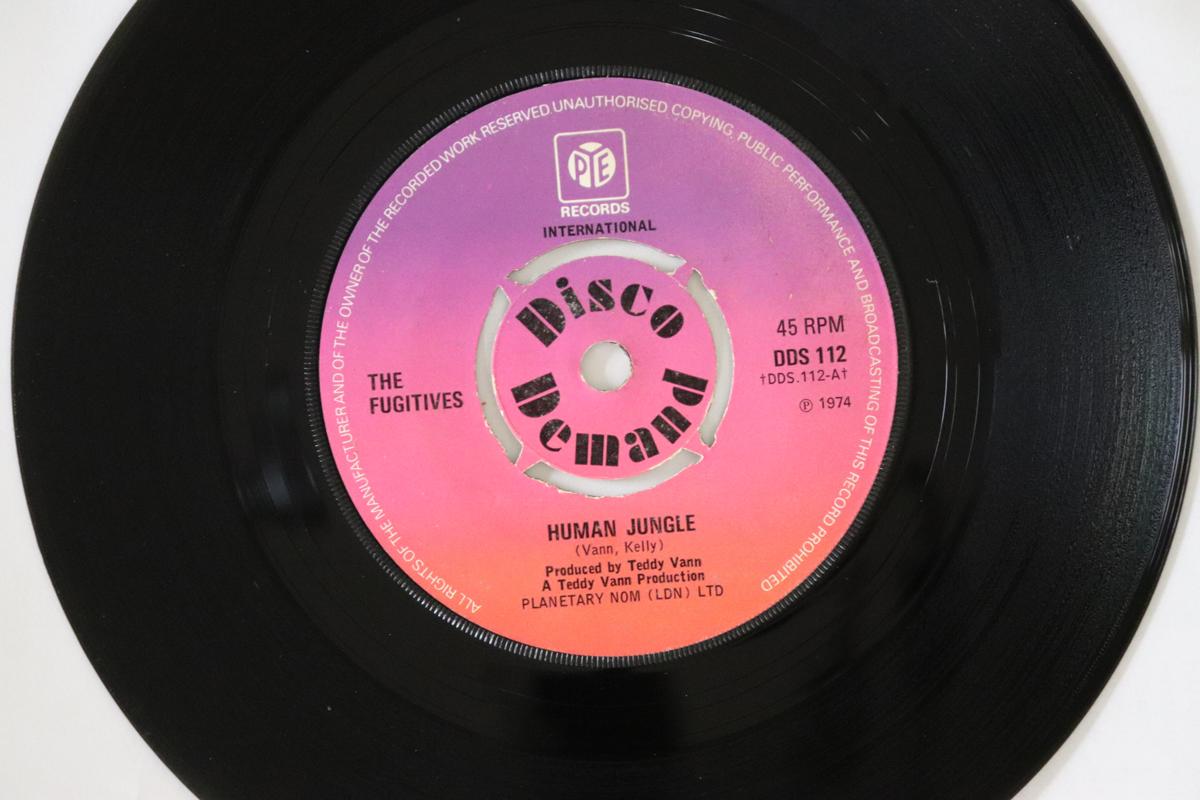 7inch Record FUGITIVES (3) - Human Jungle DDS112 Pye Internation 1975 UK Soul/Funk Used
7inch Record FUGITIVES (3) - Human Jungle DDS112 Pye Internation 1975 UK Soul/Funk Used