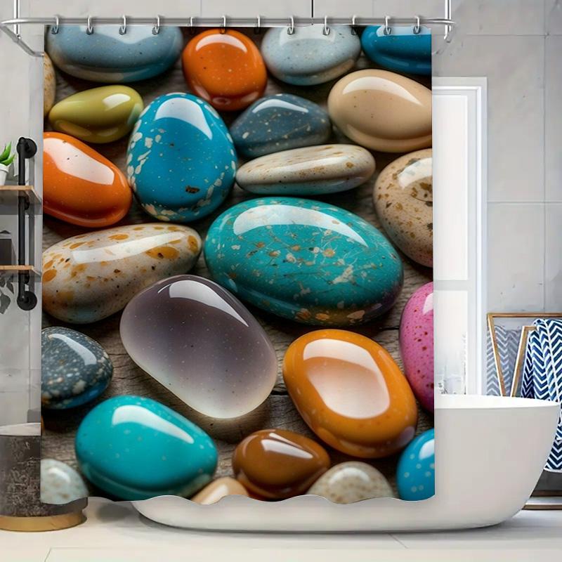 Luxurious Pebble Print Shower Curtain For Bath Decor Waterproof Moldproof 180Cm Long Premium Quality Fabric Perfect Gift Idea W60H190(CM)-1 Pcs
Luxurious Pebble Print Shower Curtain For Bath Decor Waterproof Moldproof 180Cm Long Premium Quality Fabric Perfect Gift Idea W60H190(CM)-1 Pcs