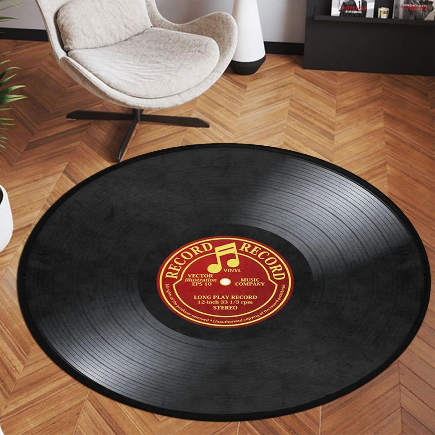Black Music Tape Round Mat Living Room Bedroom Kitchen Balcony Rugs Home Carpet Home Decoration Gifts Circular Retro Carpets 120*120cm
Black Music Tape Round Mat Living Room Bedroom Kitchen Balcony Rugs Home Carpet Home Decoration Gifts Circular Retro Carpets 120*120cm