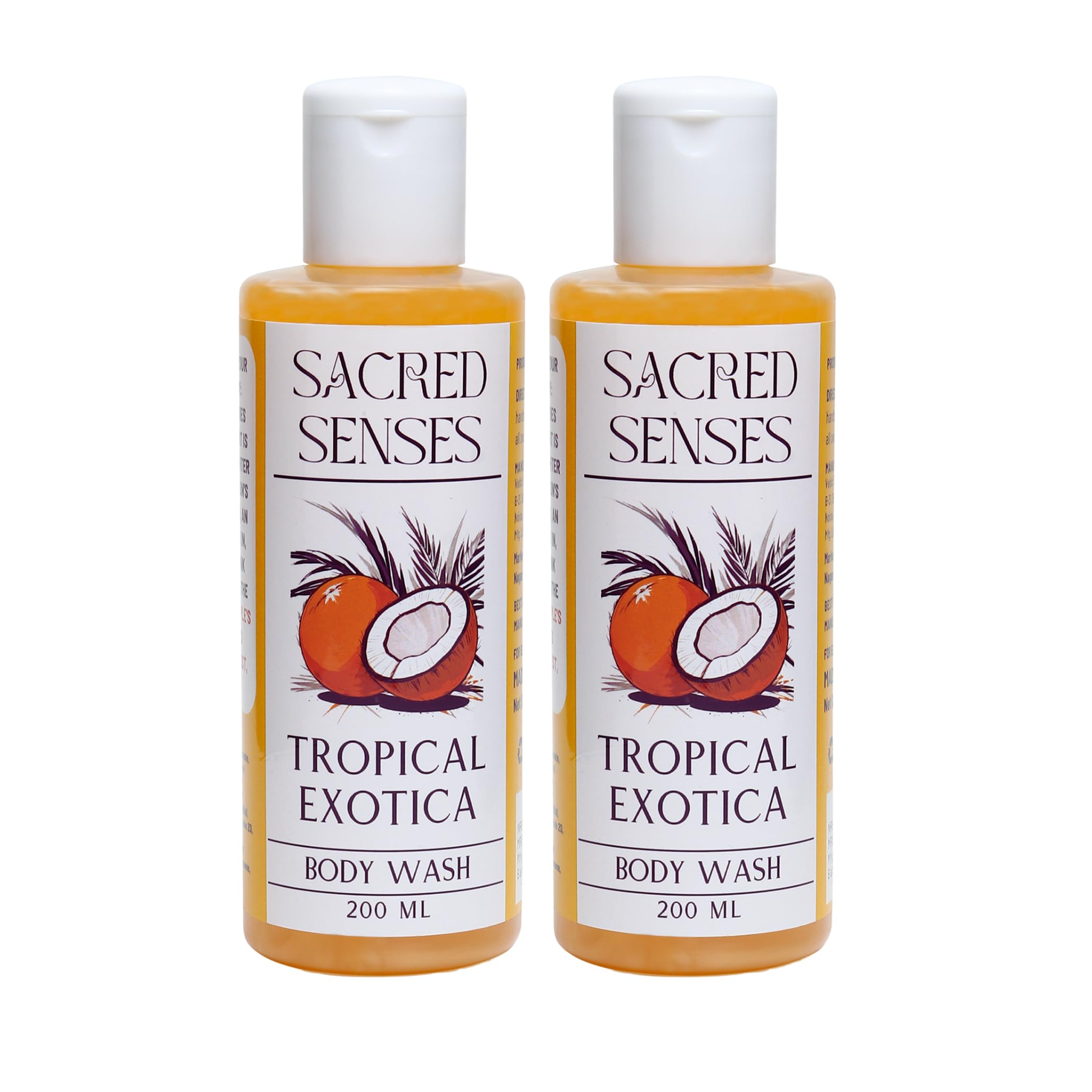 Sacred Senses Tropical Exotica Body Wash - Pack of 2 (200ml each) | Tropical Bliss with Pineapple & Coconut | Paraben & Sulphate Free | Refreshin
Sacred Senses Tropical Exotica Body Wash - Pack of 2 (200ml each) | Tropical Bliss with Pineapple & Coconut | Paraben & Sulphate Free | Refreshin