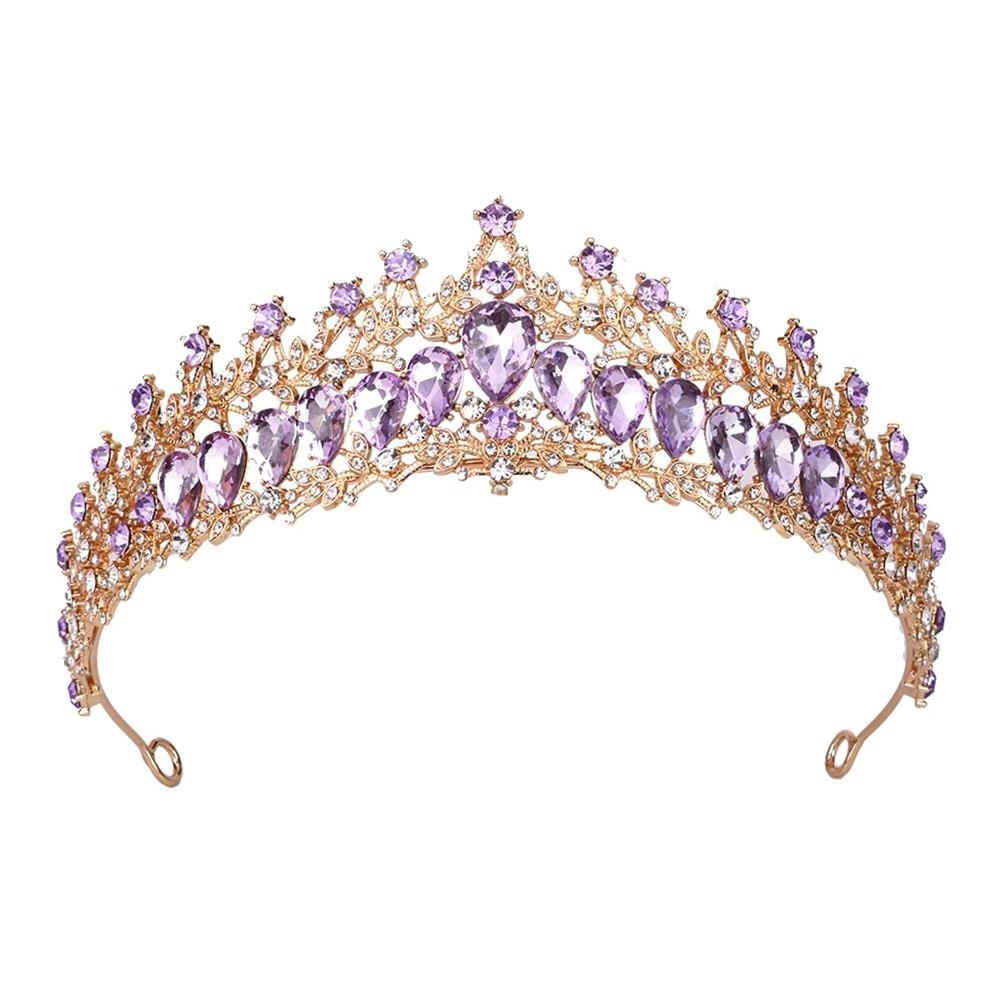 Metal Bridal Crystal Hair Ornaments Colorful Bridal Hairpin Fashion Hair Crown Wedding Jewelry purple
Metal Bridal Crystal Hair Ornaments Colorful Bridal Hairpin Fashion Hair Crown Wedding Jewelry purple