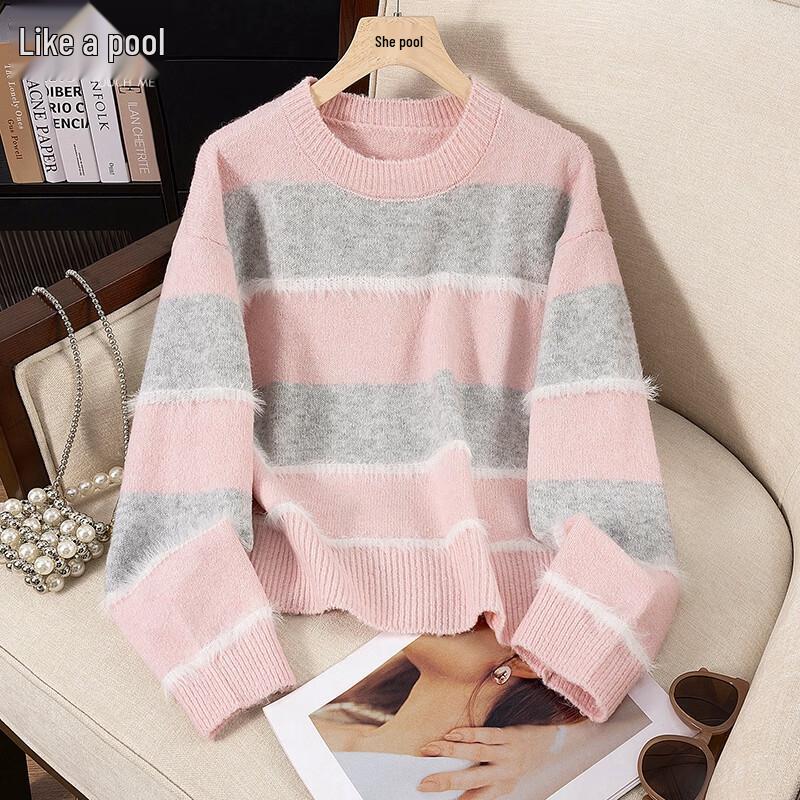 Women s Plush Spliced Relaxed Fit Knit Sweater M
Women s Plush Spliced Relaxed Fit Knit Sweater M
