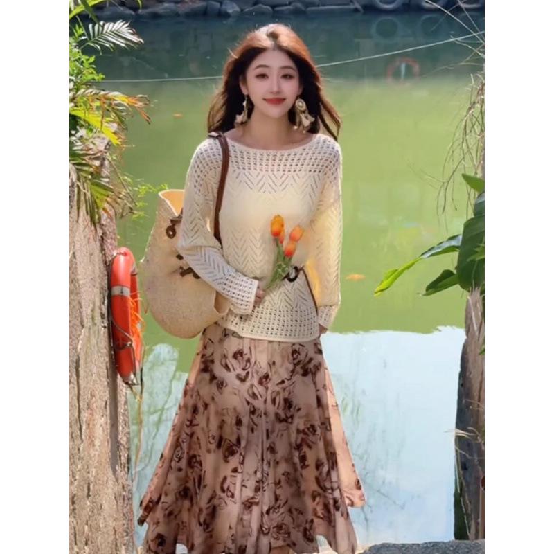 Lazy Style Rose Knit Cover-Up Top with Large-Hemmed Half Skirt for Women – Spring/Summer New Arrivals (Pre-Sale) Large бежевый
Lazy Style Rose Knit Cover-Up Top with Large-Hemmed Half Skirt for Women – Spring/Summer New Arrivals (Pre-Sale) Large бежевый