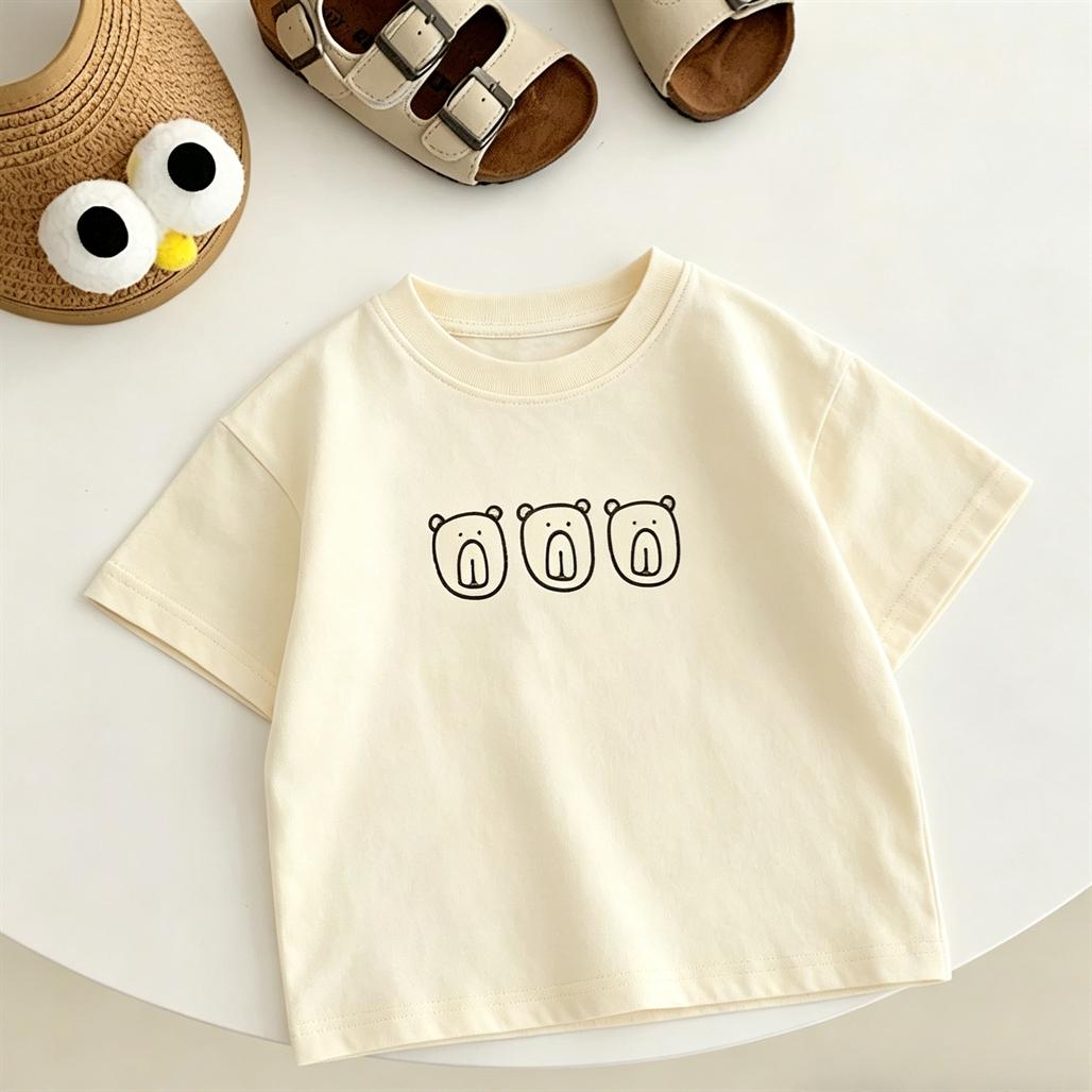 New Child Short Sleeve Lovely Cartoon Printed Tops Loose Casual Summer Clothes Thin All-match Tops Kids Crewneck Base Shirt 110
New Child Short Sleeve Lovely Cartoon Printed Tops Loose Casual Summer Clothes Thin All-match Tops Kids Crewneck Base Shirt 110