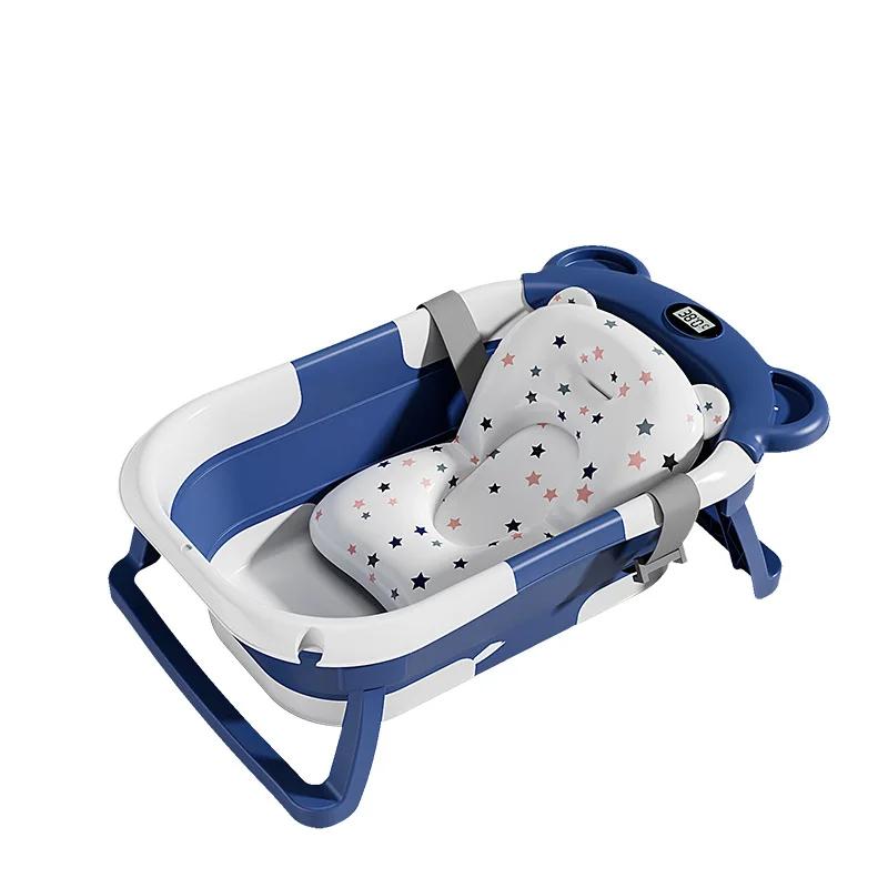 Newborn to Toddler Baby Bathtub Household Portable Cartoon Bear Design with Soft Cushion Built-in Thermometer for Travel Bath
Newborn to Toddler Baby Bathtub Household Portable Cartoon Bear Design with Soft Cushion Built-in Thermometer for Travel Bath