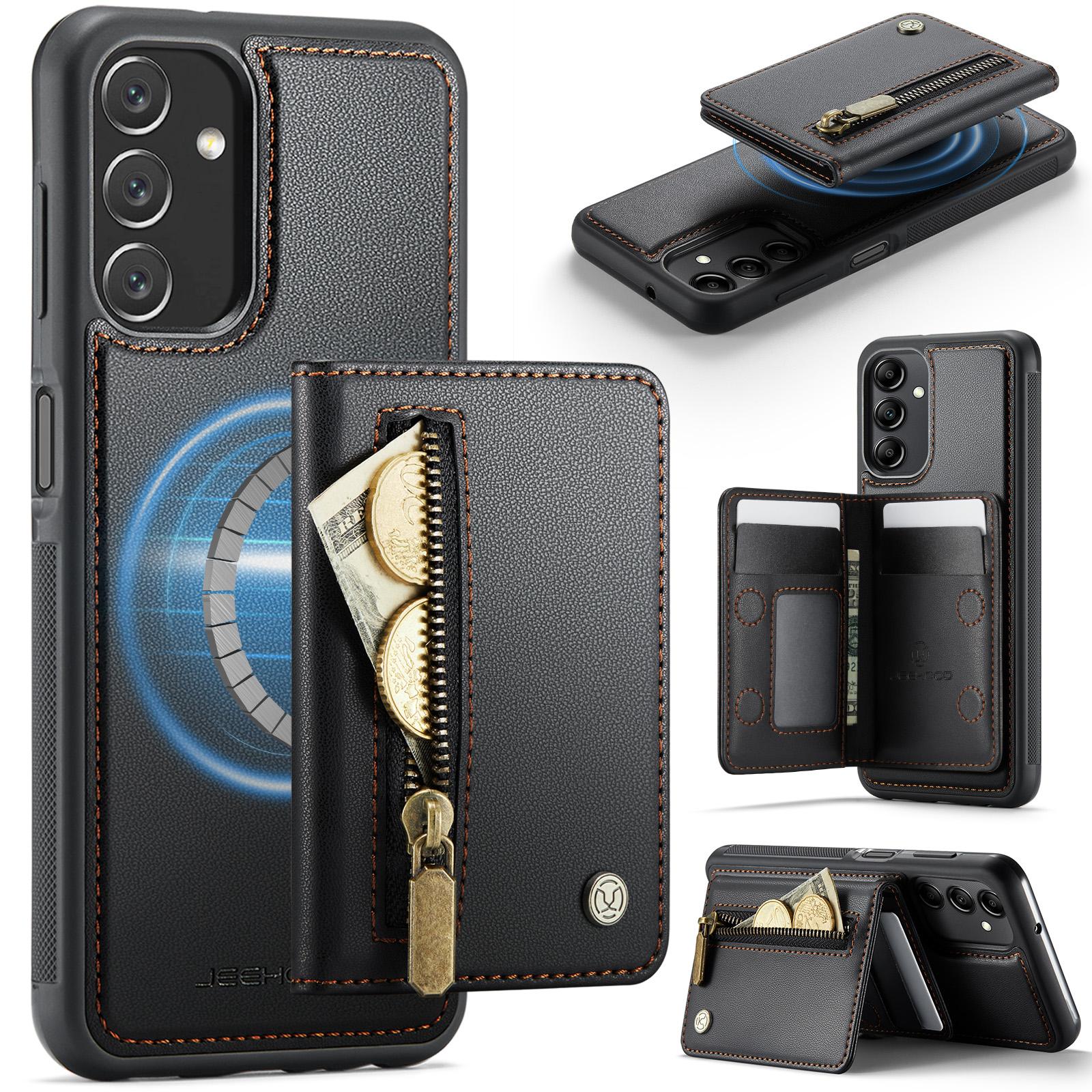 For Samsung Galaxy A24 4G (162.1mm) Case JEEHOOD J12 Magnetic Detachable Zipper Wallet Kickstand Leather Back Cover Magnetic Case
For Samsung Galaxy A24 4G (162.1mm) Case JEEHOOD J12 Magnetic Detachable Zipper Wallet Kickstand Leather Back Cover Magnetic Case