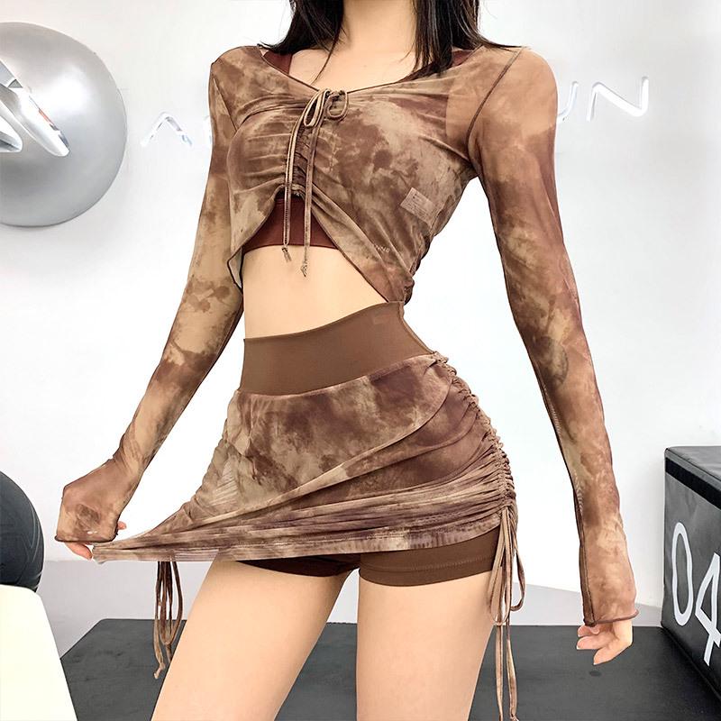 Мини-юбка из плиссированной сетки с принтом тай-дай для женщин - Высокая посадка, быстросохнущая спортивная посадка, готова для йоги и тенниса. Large кофейный
Мини-юбка из плиссированной сетки с принтом тай-дай для женщин - Высокая посадка, быстросохнущая спортивная посадка, готова для йоги и тенниса. Large кофейный