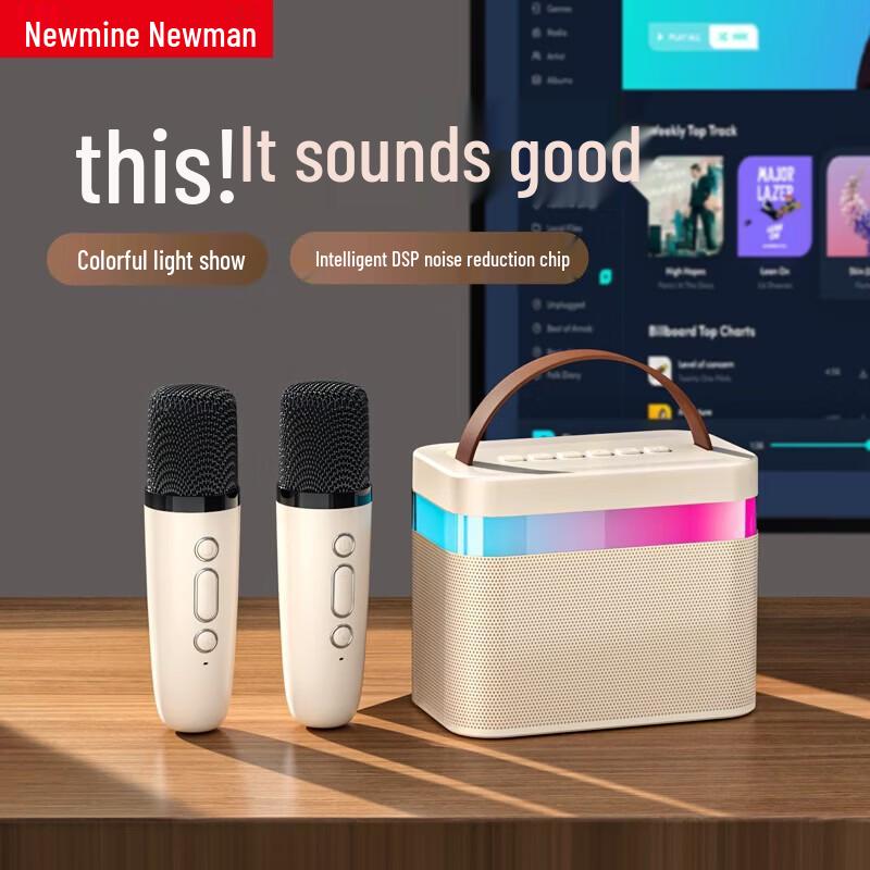 Newsmy DP99 Wireless KTV Microphone Speaker with Sound Card
Newsmy DP99 Wireless KTV Microphone Speaker with Sound Card