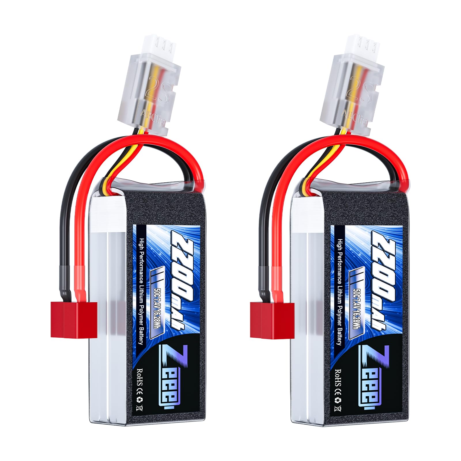 Zeee 7.4V 50C 2200mAh 2S Short LiPo Battery T Plug 2 Pack for RC Products
Zeee 7.4V 50C 2200mAh 2S Short LiPo Battery T Plug 2 Pack for RC Products