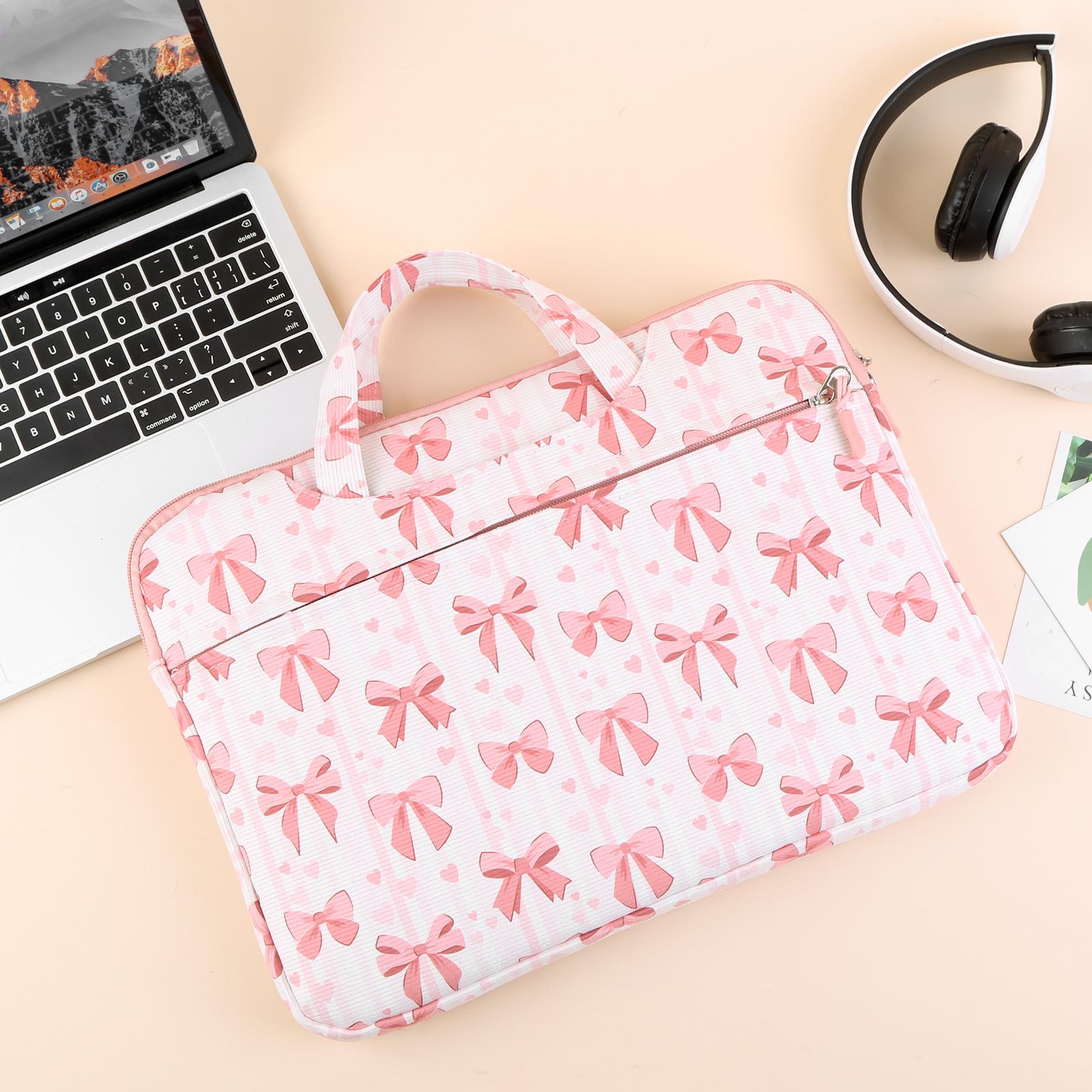 Bowknot Laptop Bag Case W/ Zipper Large Capacity Laptop Case Laptop Shoulder Bag for Business Office Travel College рожевий
Bowknot Laptop Bag Case W/ Zipper Large Capacity Laptop Case Laptop Shoulder Bag for Business Office Travel College рожевий