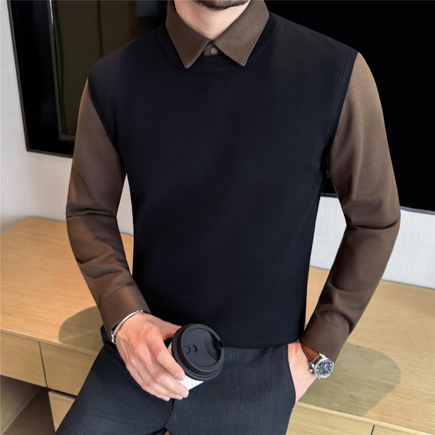 Men s Thickened Woolen Knitwear Two-in-One Long Sleeve Business Casual Top - Autumn/Winter Collection. M кавовий
Men s Thickened Woolen Knitwear Two-in-One Long Sleeve Business Casual Top - Autumn/Winter Collection. M кавовий