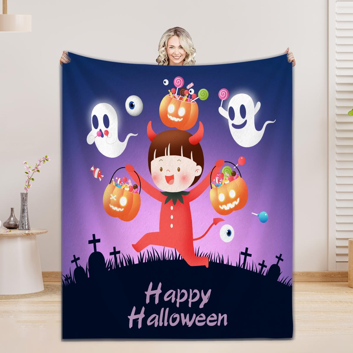 Happy Halloween Blanket Flannel Blanket Warm Soft Skin-Friendly Camping Home Fluffy Soft Blankets Halloween Decor Gifts 75x90cm
Happy Halloween Blanket Flannel Blanket Warm Soft Skin-Friendly Camping Home Fluffy Soft Blankets Halloween Decor Gifts 75x90cm